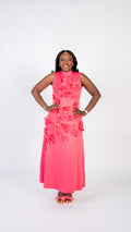 Blushing Petals Maxi Dress