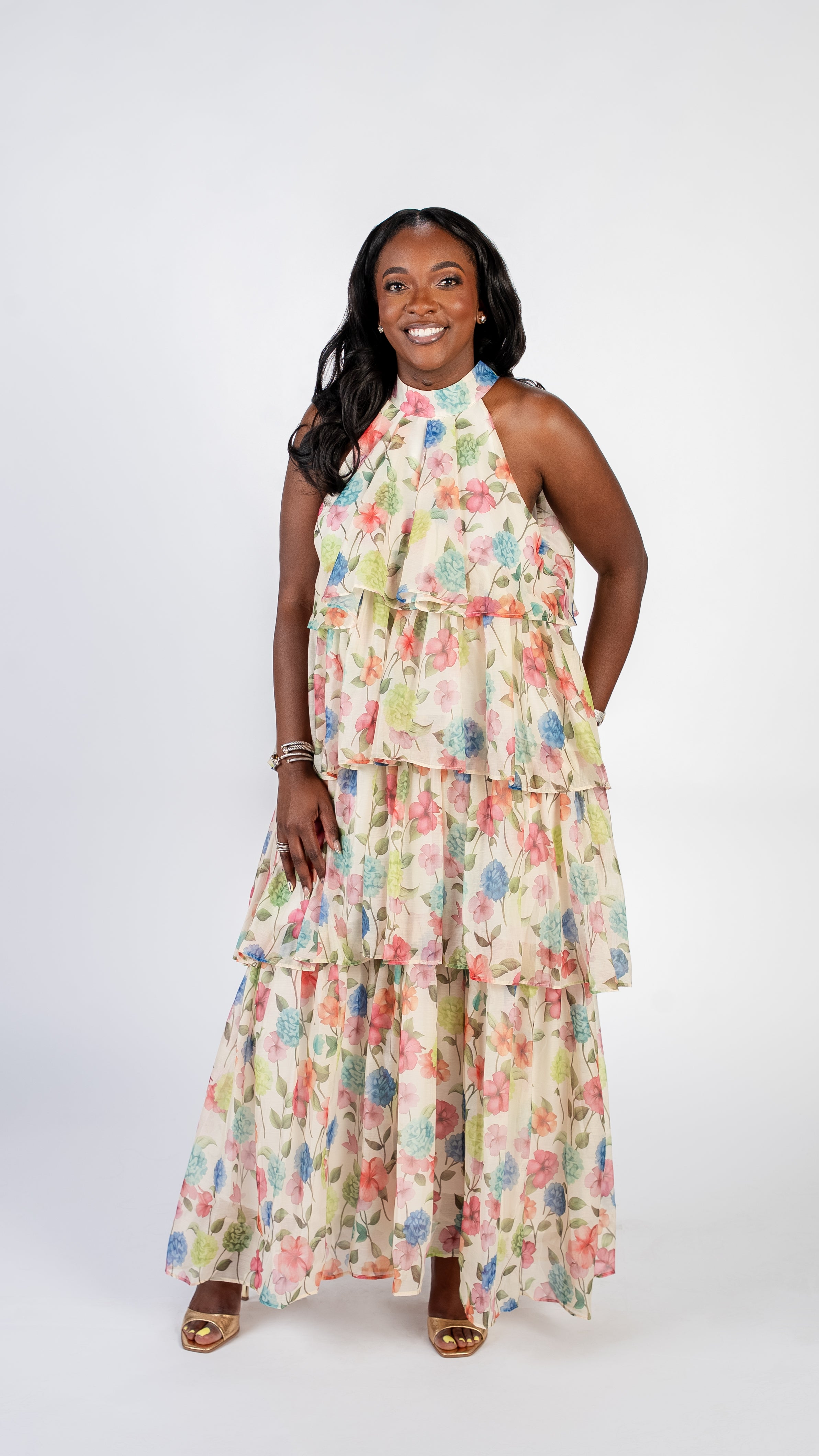 Garden Whisper Tiered Maxi Dress