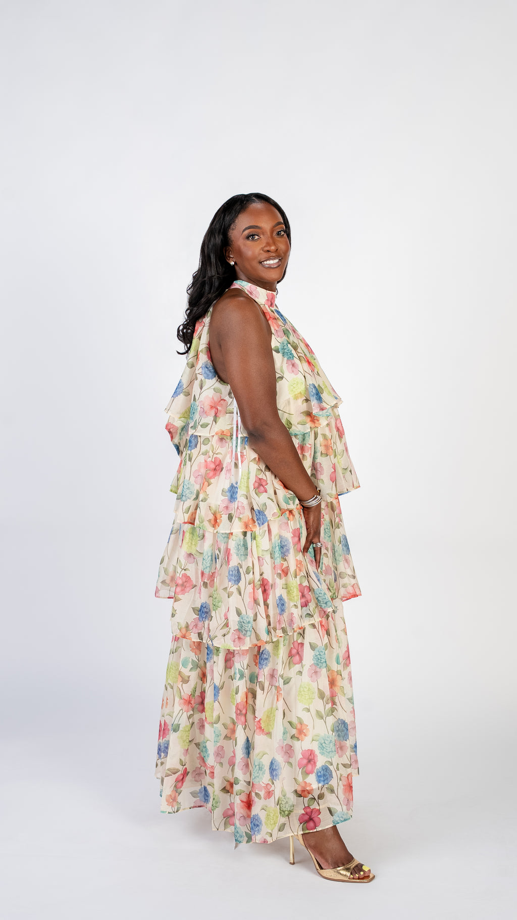 Garden Whisper Tiered Maxi Dress